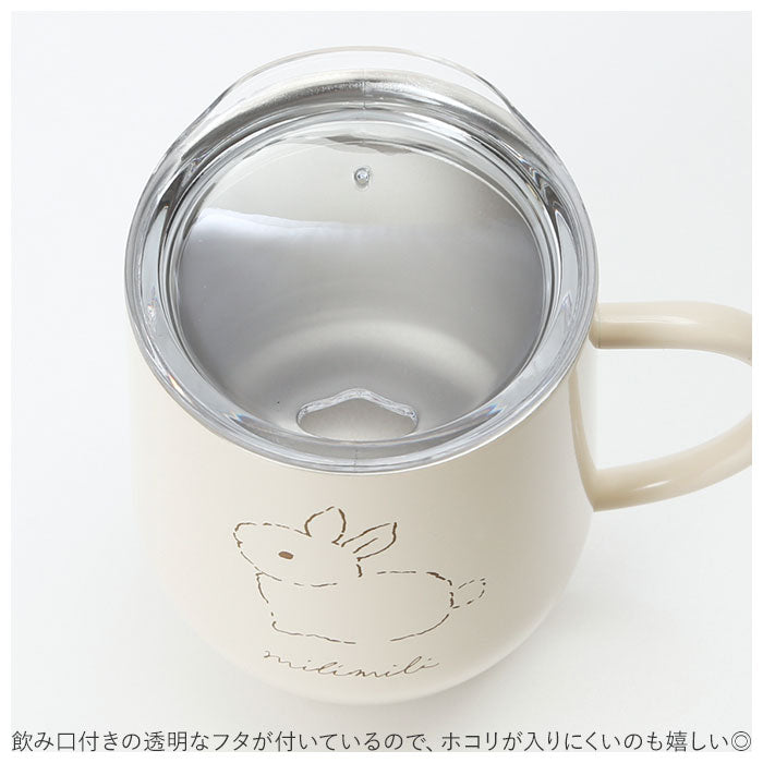 【トリ】 マグカップ フタ付 通販 蓋付き ステンレスマグカップ 保温 保冷 コーヒーカップ 320ml 約 350ml ステンレスマグ おしゃれ ミリミリ かわいい 食器 コップ ギフト 雑貨 大人可愛い