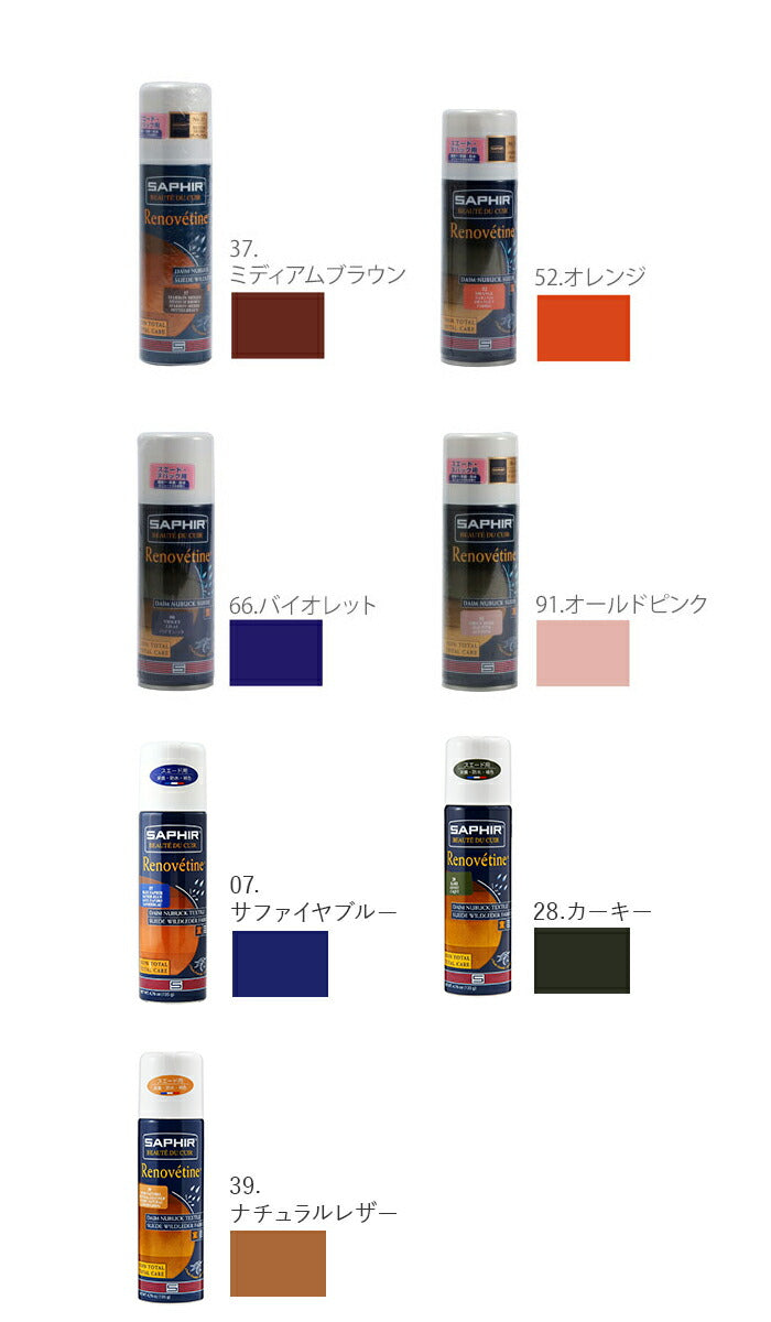 【06.ネイビーブルー・200ml】 サフィール SAPHIR 9550204 革ケア 定番 油分補給 靴 保護 防水 スエード 本革 補色 革製品 200ml レザーケア シューケア お手入れ 革靴 スプレー 色 補修 レノベイティング スエード＆ヌ