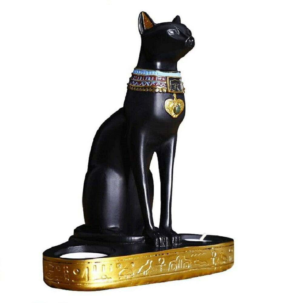 キャンドルスタンド バステト神 キャンドルホルダー bastet 猫型の女神 エジプシャン 置物 フィギュア エジプト 古代エジプト バステト神 雌猫女神 インテリア 猫神 人間を病気や悪霊から守護する 多産の神 記念品プレゼント贈り物