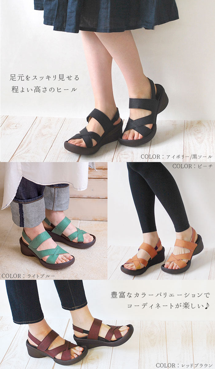 【ブラック・LL(25.0-25.5cm)】 サンダル レディース 履きやすい 通販 歩きやすい おしゃれ ブラック 黒 幅広 甲高 ブランド リゲッタ グミサンダル 夏 シンプル 健康サンダル 合皮 フェイクレザー