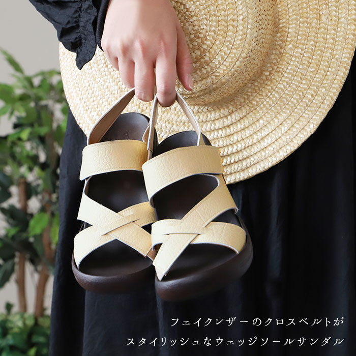 【レッドブラウン・L(24.0-24.5cm)】 サンダル レディース 履きやすい 通販 歩きやすい おしゃれ ブラック 黒 幅広 甲高 ブランド リゲッタ グミサンダル 夏 シンプル 健康サンダル 合皮 フェイクレザー