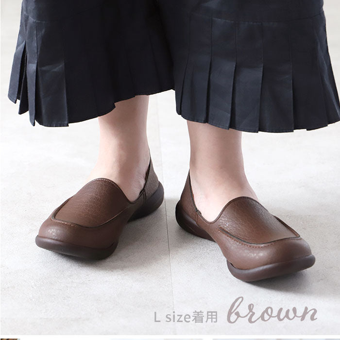 【ダークブラウン・LL(25.0-25.5cm)】 リゲッタ 靴 レディース 通販 ドライビングシューズ  ローファー コンフォートシューズ 運転 しやすい 靴  スリッポン カジュアル おしゃれ 春 秋 冬 プレゼント ギフト 合皮