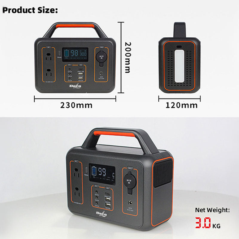ポータブル電源 300W+ソーラーパネルセット 78,000mAh/280Wh PSE認証済 純正弦波 3kg+3.3kg 80w 軽量 家庭用 /DC/USB出力 車中泊 キャンプ アウトドア 防災グッズ 停電時に 非常用電源 冬キャンプ ポタ電(番号:202)