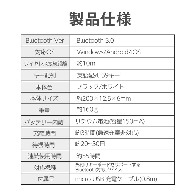 【Black】LAZOS  Bluetooth ワイヤレス ミニキーボード  rd-016