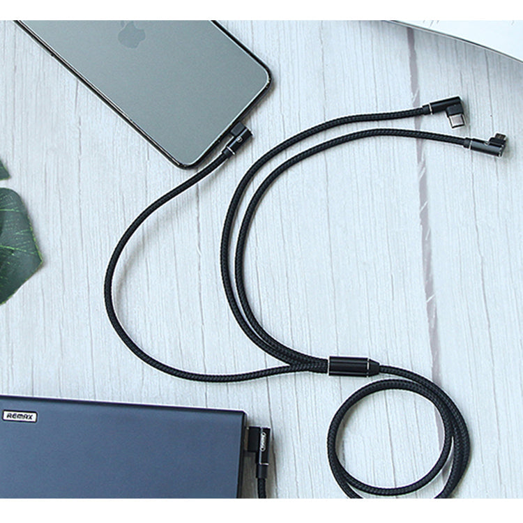 Silver 3in1ケーブル ライトニングケーブル Micro USB Type C ケーブル remax-003