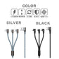 BLACK 3in1ケーブル ライトニングケーブル Micro USB Type C ケーブル remax-003