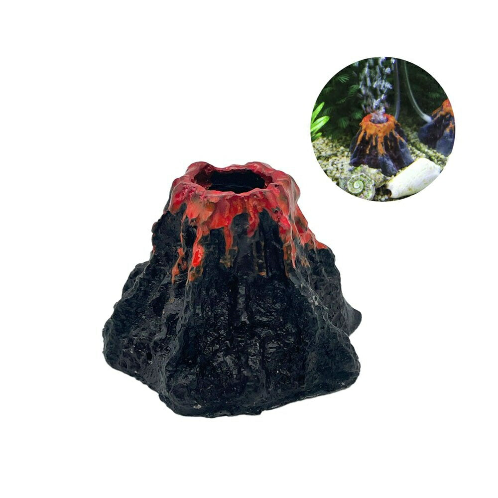 アクアリウム 火山 オブジェ エアレーション用 水槽 ペット用品 水槽用品 置物 チューブなし インテリア 熱帯魚 魚 熱帯雨林 海水魚 淡水魚 ネオンテトラ グッピー エンゼルフィッシュ ピラルク アロワナ 水族館 水槽内インテリア