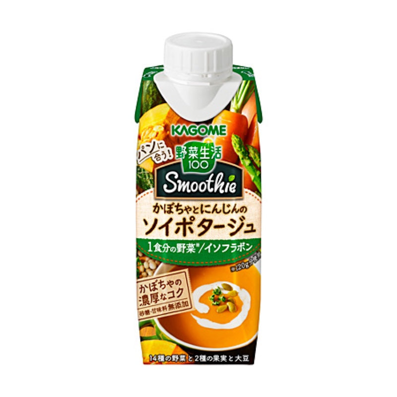 250g×12本 野菜生活１００ ＳＭＯＯＴＨＩＥ かぼちゃとにんじんのソイポタージュ