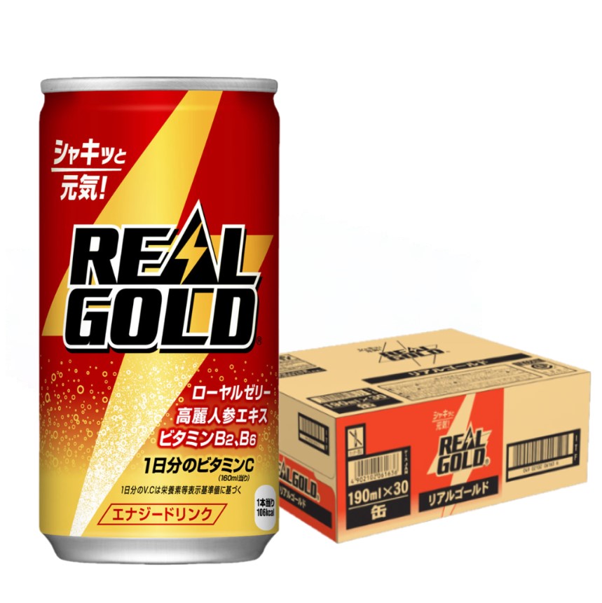 【訳あり】【キズ・へこみ有り】【送料無料】コカ コーラ リアルゴールド 缶 190ml×30本/1ケース