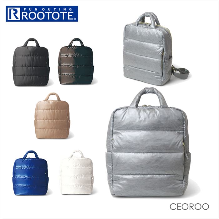 【ShinyBlack・rootote1992】 ルートート フェザールー 通販 リュック レディース メンズ おしゃれ 大人 かわいい 通勤 通学 軽量 軽い A4 大容量 2way トートバッグ マザーズバッグ ルーポケット ハンドウォーマー