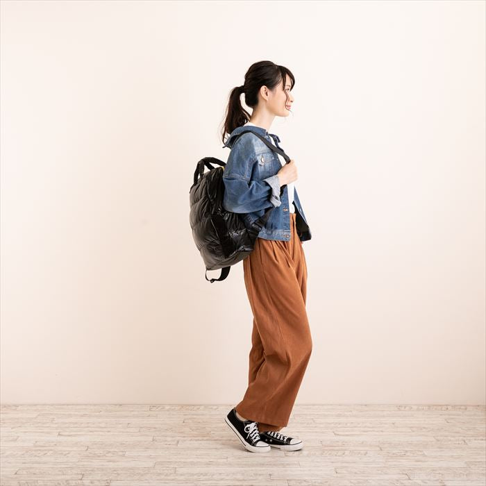 【ShinyBlack・rootote1992】 ルートート フェザールー 通販 リュック レディース メンズ おしゃれ 大人 かわいい 通勤 通学 軽量 軽い A4 大容量 2way トートバッグ マザーズバッグ ルーポケット ハンドウォーマー