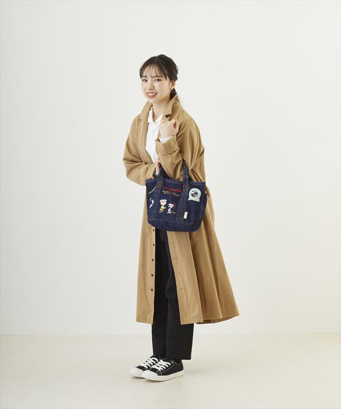 【BASEBALL・rootote8264】 ルートート デリ スヌーピー ROOTOTE 8264 通販 トートバッグ 小さめ DELI レディース ミニトート ランチトート ランチバッグ 手提げ 軽量 軽い 洗い加工 デニム デニムトートバッグ