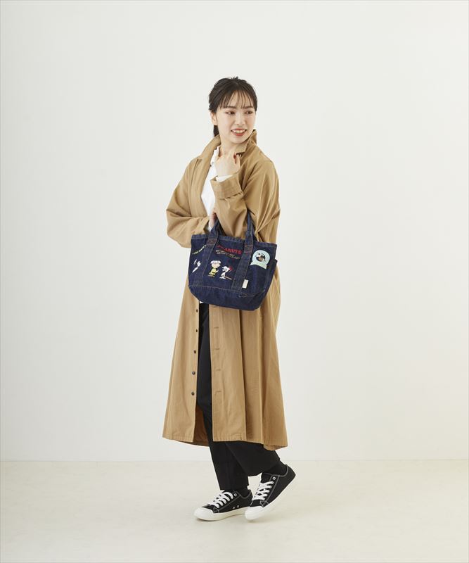 【BASEBALL・rootote8264】 ルートート デリ スヌーピー ROOTOTE 8264 通販 トートバッグ 小さめ DELI レディース ミニトート ランチトート ランチバッグ 手提げ 軽量 軽い 洗い加工 デニム デニムトートバッグ