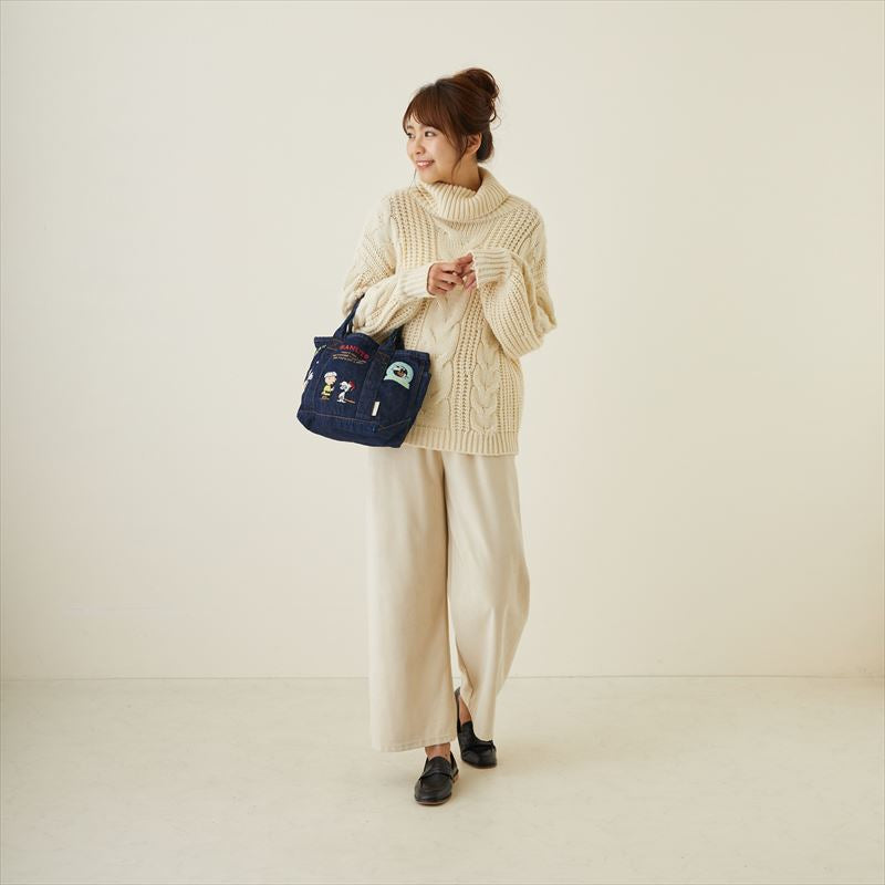 【BASEBALL・rootote8264】 ルートート デリ スヌーピー ROOTOTE 8264 通販 トートバッグ 小さめ DELI レディース ミニトート ランチトート ランチバッグ 手提げ 軽量 軽い 洗い加工 デニム デニムトートバッグ