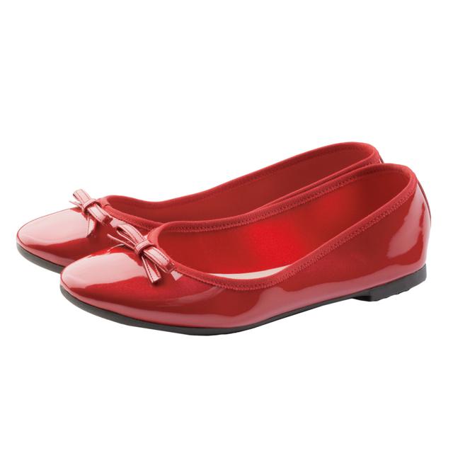 【レッド・L(24-24.5cm)】 レインシューズ レディース 通販 パンプス wpc レインパンプス おしゃれ シンプル 大人 かわいい 通学 通勤 ローヒール リボン 滑り止め バレエシューズ アーモンドトゥ 歩きやすい