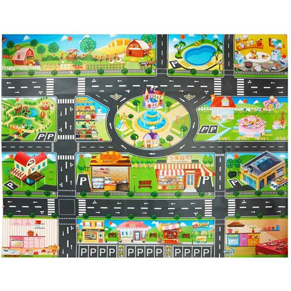 プレイマット 道路 ロードマップ 街並み ジャンボプレイマット 子供 地図 知育玩具 男の子 女の子 子供部屋 学習デスクマット 子ども部屋 ロード 知育 遊び 知育遊び 学べる 3歳 4歳 5歳 6歳 子供 キッズ 大きめ 大きい カラフル プレゼント 誕生日 教育玩具 学習玩具 右脳
