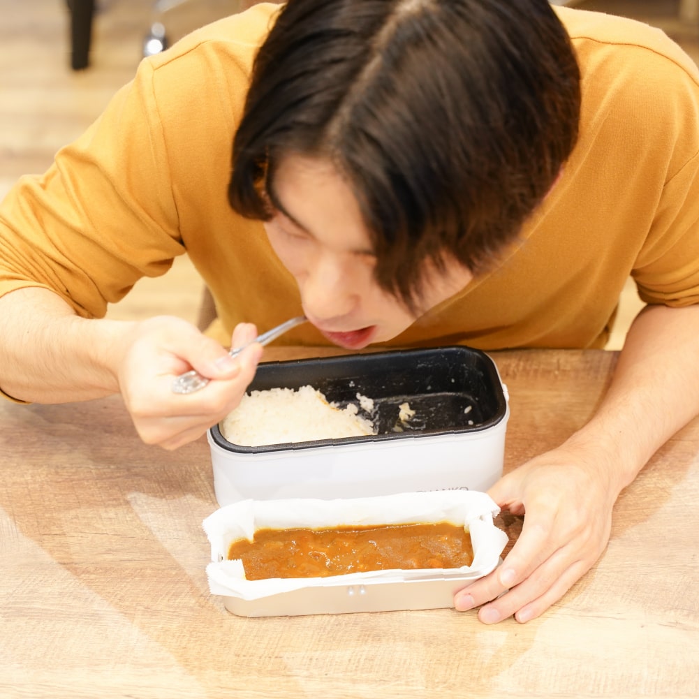 ２段式 超高速弁当箱炊飯器 おひとりさま用超高速弁当箱炊飯器「2段」【TKFCLDRC】サンコー