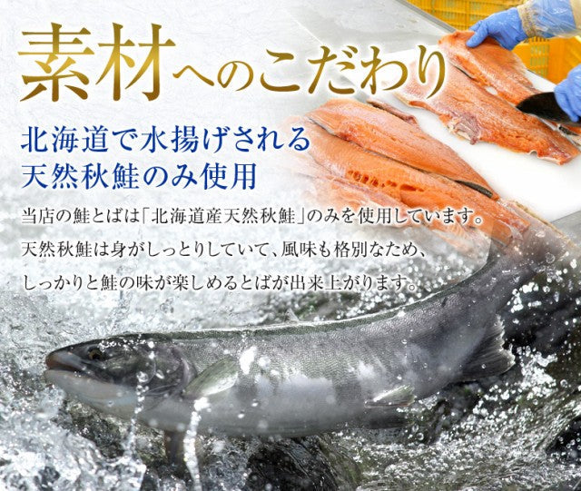 鮭とば 訳あり おつまみ さけとば トバ 北海道産 天然秋鮭 ひと口サイズ 120g やわらか ソフト 皮付き 送料無料