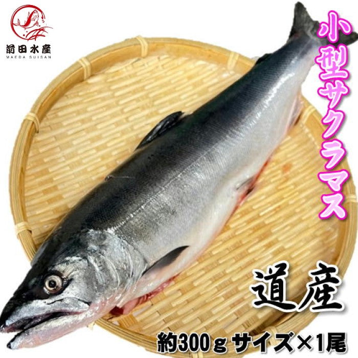 【旬食材！】サクラマス　1本（約300ｇ前後サイズ）　小型　北海道産　冷凍　エラ・腹除去処理済みなので使いやすい！　セミドレス　加熱用　桜鱒　本鱒　母の日　父の日　お中元　お歳暮　フードロス　鱒　ます　マス　鮭鱒