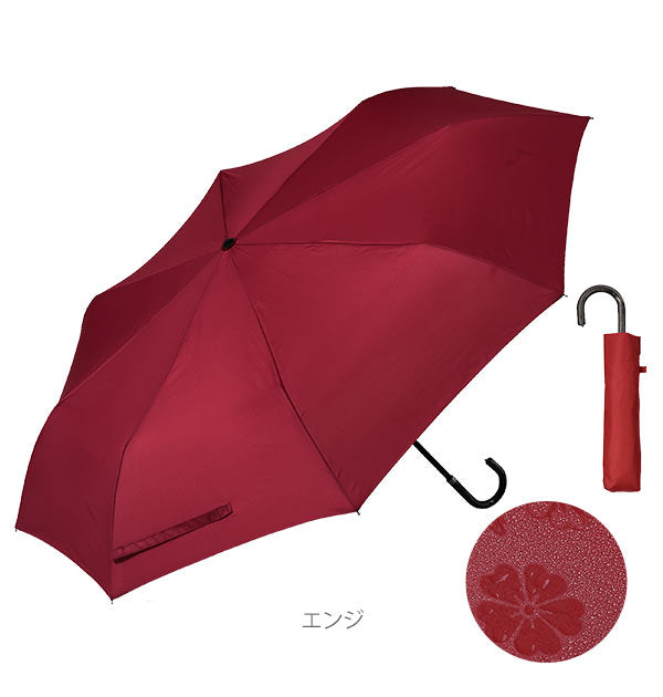 【パープル・桜雫折りたたみ傘】 折りたたみ傘 晴雨兼用 桜雫 さくらしずく  通販 折傘 59cm 8本骨 軽量 軽い UVカット 日傘 紫外線対策 手開き 手動 レディース 女性 おしゃれ かわいい シンプル 無地 花柄 和柄