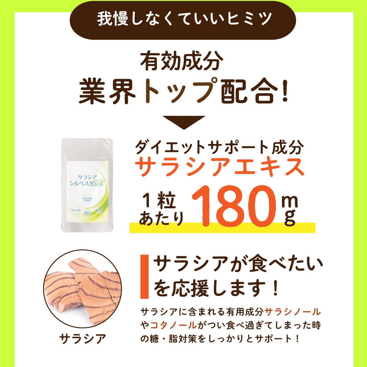 サラシア サプリ サラシアシルベスタEX 1袋 180粒 約3ヶ月分