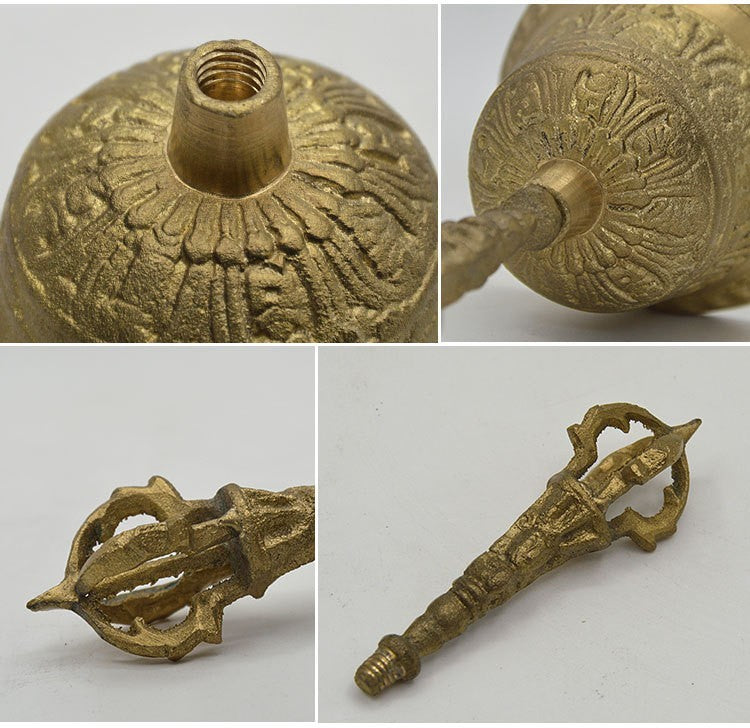 ベル ドルジェ バジュラ チベット 仏教 浄化 ハンドメイド 手作り メタル 瞑想 ヨガ 特殊 ヒンドゥー教法具 チャクラ 縁起物 祈る 開運 スピリチュアル プレゼント 贈り物 ギフト お土産 お守り