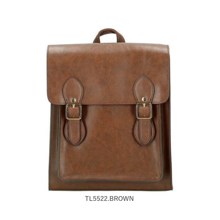 【TL5522.BROWN・縦型サッチェル】 リュック レディース 大人 通販 かわいい サッチェルバッグ 2way 3wayバッグ 縦型サッチェルバッグ ショルダーバッグ ハンドバッグ A4 サッチェルバック バック 鞄 かばん 合皮 2way