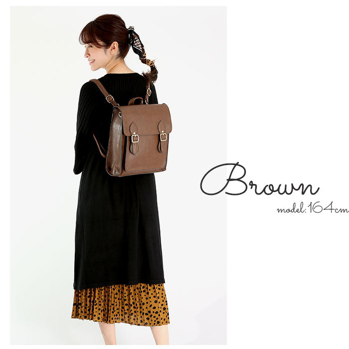 【TL5522.BROWN・縦型サッチェル】 リュック レディース 大人 通販 かわいい サッチェルバッグ 2way 3wayバッグ 縦型サッチェルバッグ ショルダーバッグ ハンドバッグ A4 サッチェルバック バック 鞄 かばん 合皮 2way