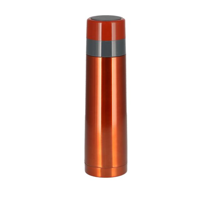 【オレンジ・水筒480ml】 ステンレスボトル おしゃれ 通販 約 500ml 480ml 水筒 保冷 保温 マイボトル ワンプッシュ開閉式 洗いやすい 広口タイプ カップ 蓋付き コップ 男女兼用 シンプル 通学 通勤