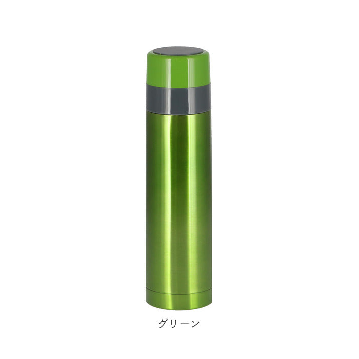 【オレンジ・水筒480ml】 ステンレスボトル おしゃれ 通販 約 500ml 480ml 水筒 保冷 保温 マイボトル ワンプッシュ開閉式 洗いやすい 広口タイプ カップ 蓋付き コップ 男女兼用 シンプル 通学 通勤