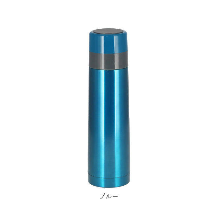 【ピンク・水筒480ml】 ステンレスボトル おしゃれ 通販 約 500ml 480ml 水筒 保冷 保温 マイボトル ワンプッシュ開閉式 洗いやすい 広口タイプ カップ 蓋付き コップ 男女兼用 シンプル 通学 通勤