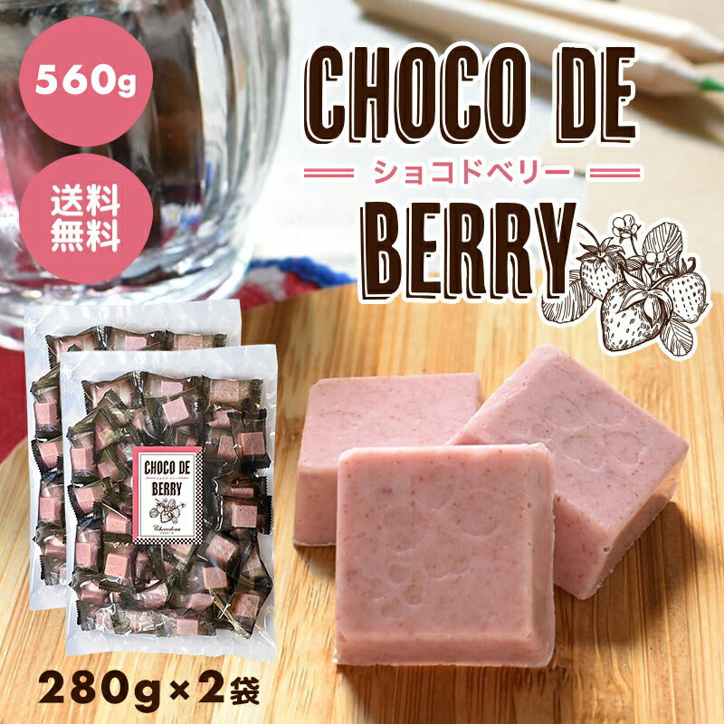 【choco de berry　ショコドベリー　560g（280g×2袋）】イチゴ チョコレート 苺 いちご 一口サイズ