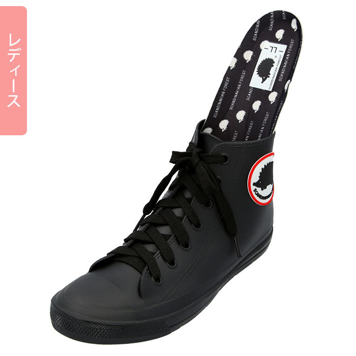 【BLACK・キッズ22ｃｍ】 スカンジナビアンフォレスト スニーカー 通販 レディース キッズ おしゃれ 女の子 男の子 通学 通勤 レインシューズ レインブーツ レインスニーカー SCANDINAVIAN FOREST moz モズ