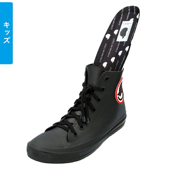 【BLACK・キッズ22ｃｍ】 スカンジナビアンフォレスト スニーカー 通販 レディース キッズ おしゃれ 女の子 男の子 通学 通勤 レインシューズ レインブーツ レインスニーカー SCANDINAVIAN FOREST moz モズ