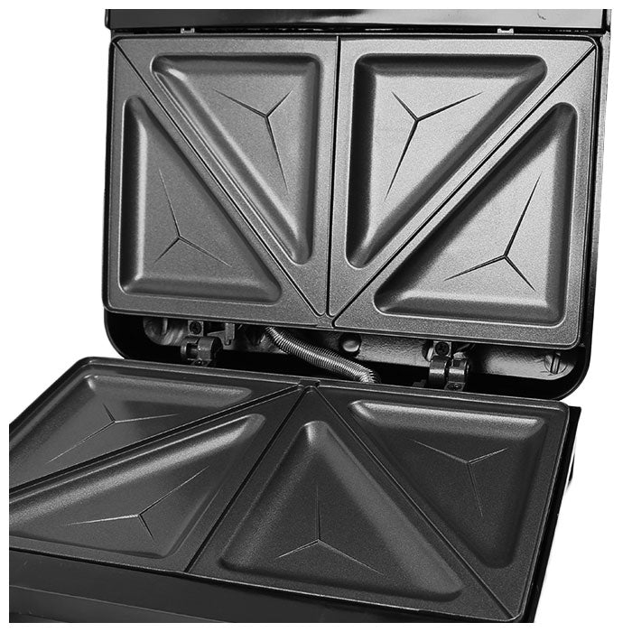 【ブラック・ホットサンドメーカー】 ホットサンドメーカー 電気 通販 ホットサンド 2枚 朝食 ランチ お弁当 サンドイッチ ホームパーティー 家庭用 卓上 フッ素樹脂コート ホットサンドイッチメーカー c'est bon セボン