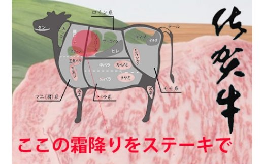 超高級ブランド銘柄！佐賀牛霜降りステーキ