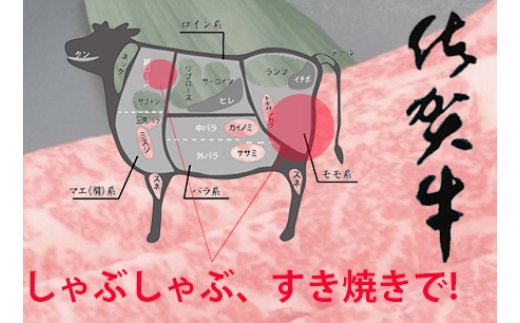 最高級ブランド銘柄！佐賀牛しゃぶしゃぶすき焼き用