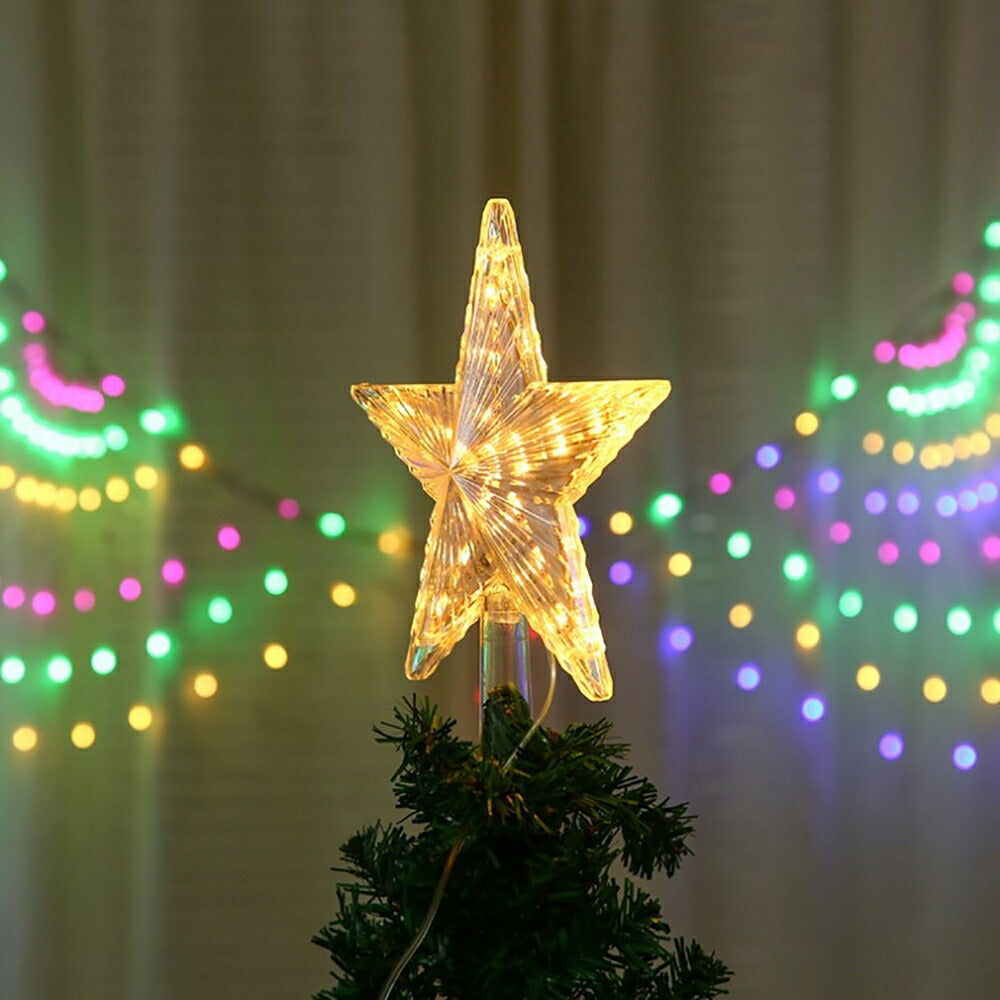 照明 星 ツリートッパー LED クリスマスツリー ライト ツリートップ スター ツリー オーナメント クリスマス 飾り 誕生日 飾り付け 室内 デコレーション 誕生日飾り付け 装飾 メリークリスマス クリスマス用品 木 おしゃれ 可愛い かわいい 部屋飾り きれい Xmas Christmas