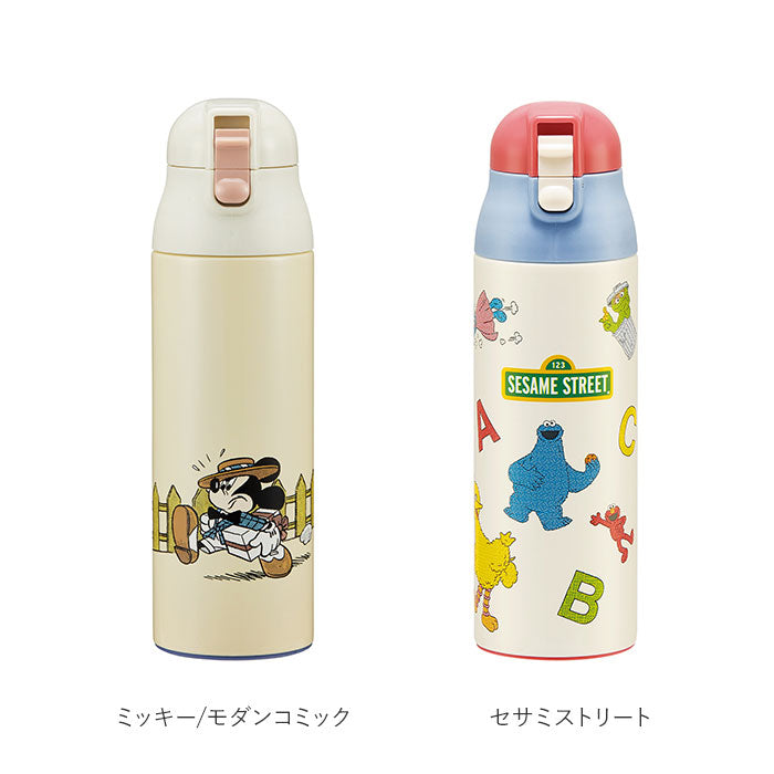 【SNOOPYオーサム・ステンマグボトル】 ステンレスボトル キャラクター 500ml おしゃれ 直飲み 子ども スケーター ワンプッシュ ダイレクトボトル かわいい 保冷 保温 水筒 子供 キッズ 軽量 トトロ ディズニー スヌーピー