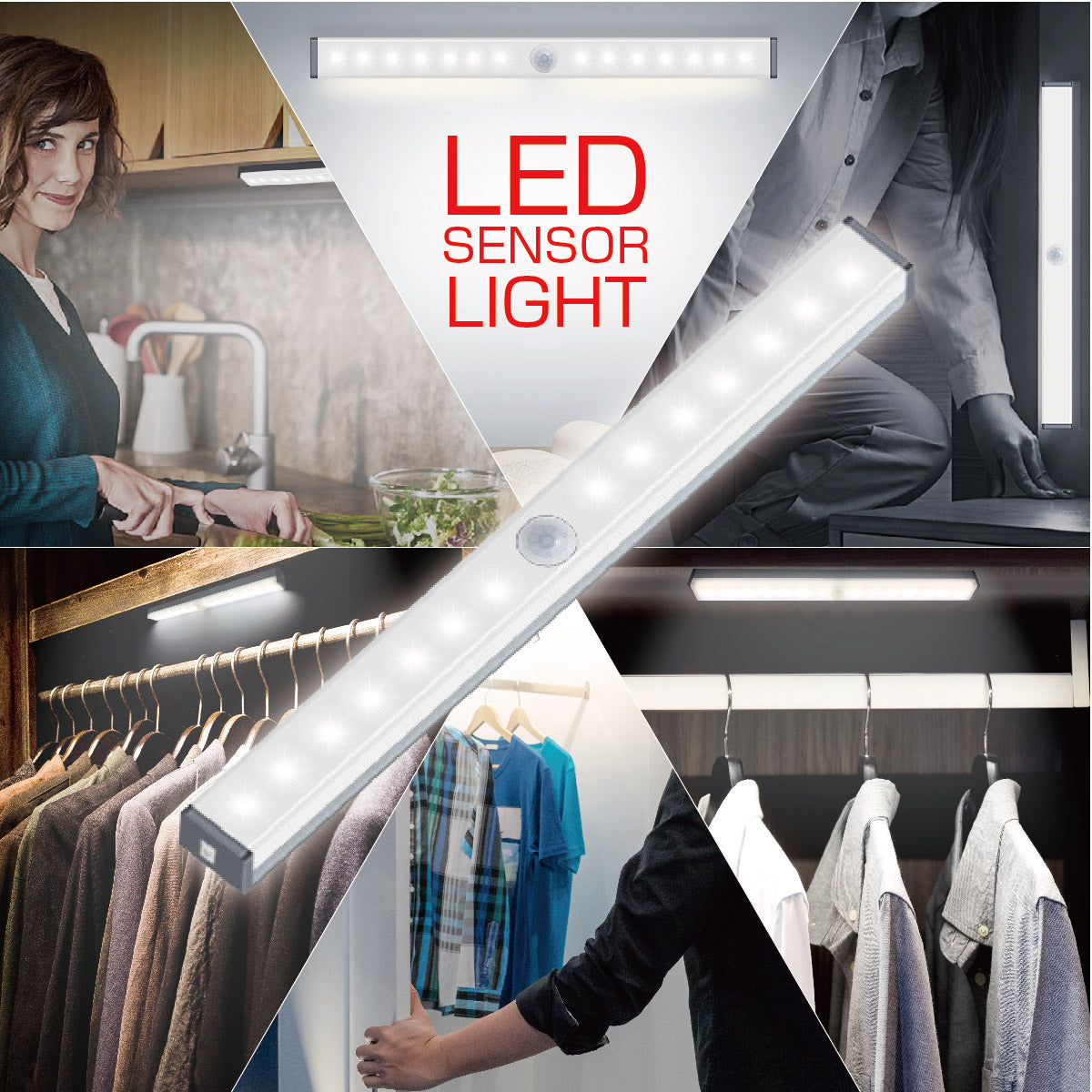 人の動きを検知して自動点灯！LED人感センサーライト