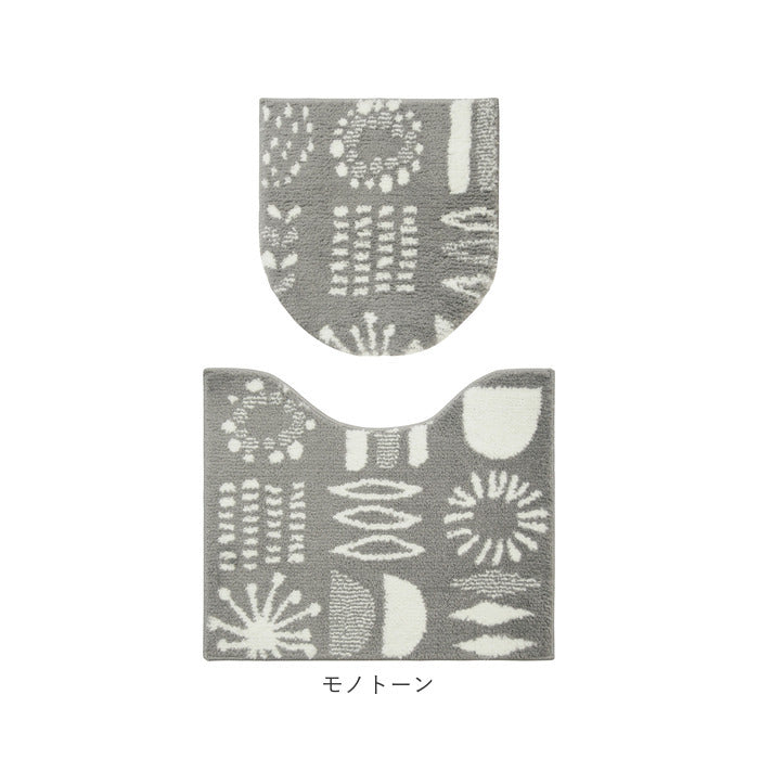 【モリカフェ】 トイレ マット カバー セット 通販 SOPO トイレ2点セット 2点セット 蓋カバー フタカバー 北欧風 フタカバー 取り付け 簡単 ふんわり 柔らか デザイン やさしい色味 温かみ 丸洗い