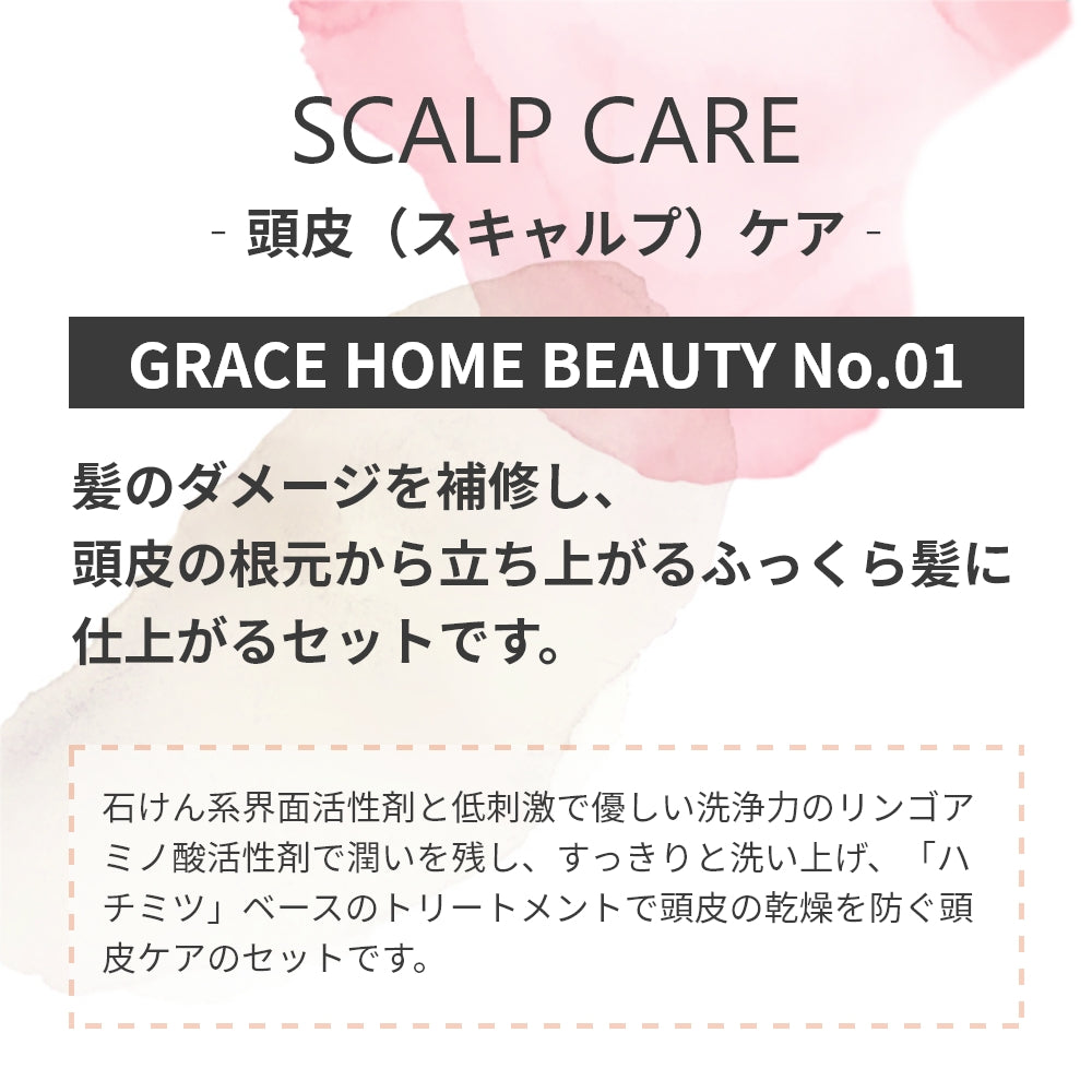 シャンプー トリートメント セット スキャルプケア GRACE HOME BEAUTY No.01 各500ml
