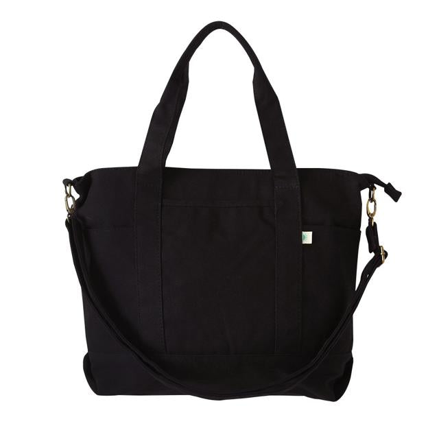 【BK.ブラック・Lサイズ(SFA-0117)】 トートバッグ キャンバス 2way 斜めがけ 布 ファスナー付き レディース メンズ トートバック 大容量 大きめ 斜め掛け ショルダー a4 ママバッグ  マザーズバッグ おしゃれ かわいい