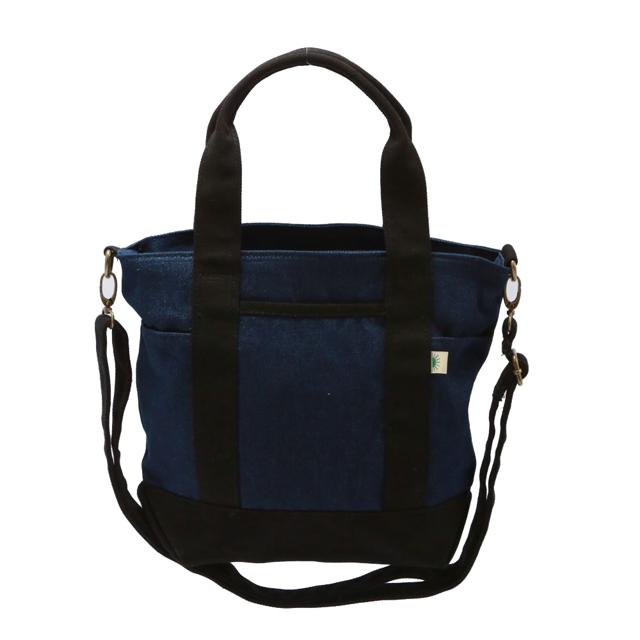 【INDxBK.インディゴxブラック・Sサイズ(SFA-0117S)】 キャンバス トートバッグ レディース トートバック メンズ 大きめ ファスナー付き トートバッグ