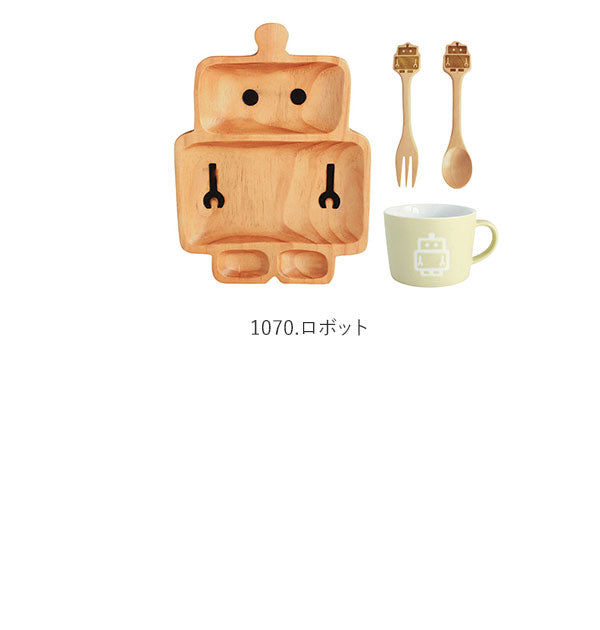 【1030.エレファント・食器セット】 ベビー 食器セット 通販 木 おしゃれ 食器 セット かわいい キッズ 木製プレート お子様ランチプレート お子様プレート キッズプレート マグカップ 陶器 お子様ランチ皿 車 自動車