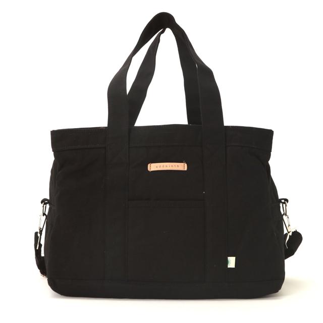 【BK.ブラック・Lサイズ(SFS-0214)】 2wayトートバッグ アドナインス AddNinth ★キャンバス トートバッグ レディース ファスナー付き あおり 2way 通学 トート ショルダーバレディースバッグ sfs-0214l