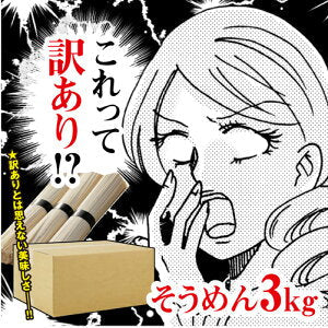 【限定クーポンで20%OFF】そうめん 非常食 訳あり 島原手延べ そうめん（60束）大容量 3kg