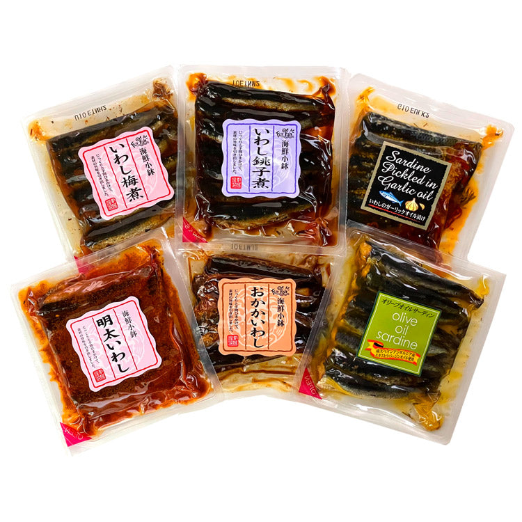 いわし６種 食べ比べ 100g×6種 常温 惣菜 常温便 メール便送料無料 お取り寄せグルメ 食品 ギフト 海鮮