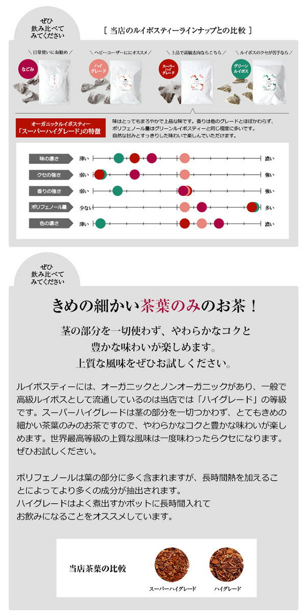 オーガニック ルイボスティー スーパーハイグレード リーフ 100g×3パック セット 有機JAS m1 【送料無料】 【 ノンカフェイン ゼロカロリー お茶 茶葉 ハーブティー 温活 妊活 】