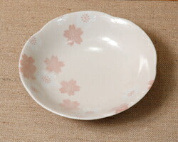 志野さくら5.0浅鉢 直径16.2cm  桜 春 和ボウル 美濃焼 和食器 国産 日本製   陶器のふる里  stockヤ